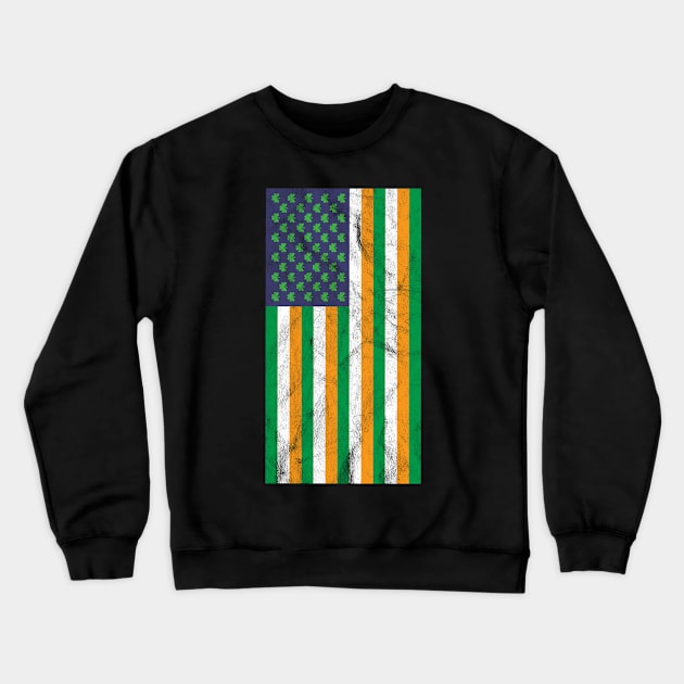 USA and Irish Flag Mashup Crewneck Sweatshirt by Swagazon